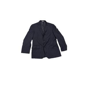 Nordstrom Men’s Shop Black 100% Wool 2 Button Blazer Jacket 42 Regular No Flaws